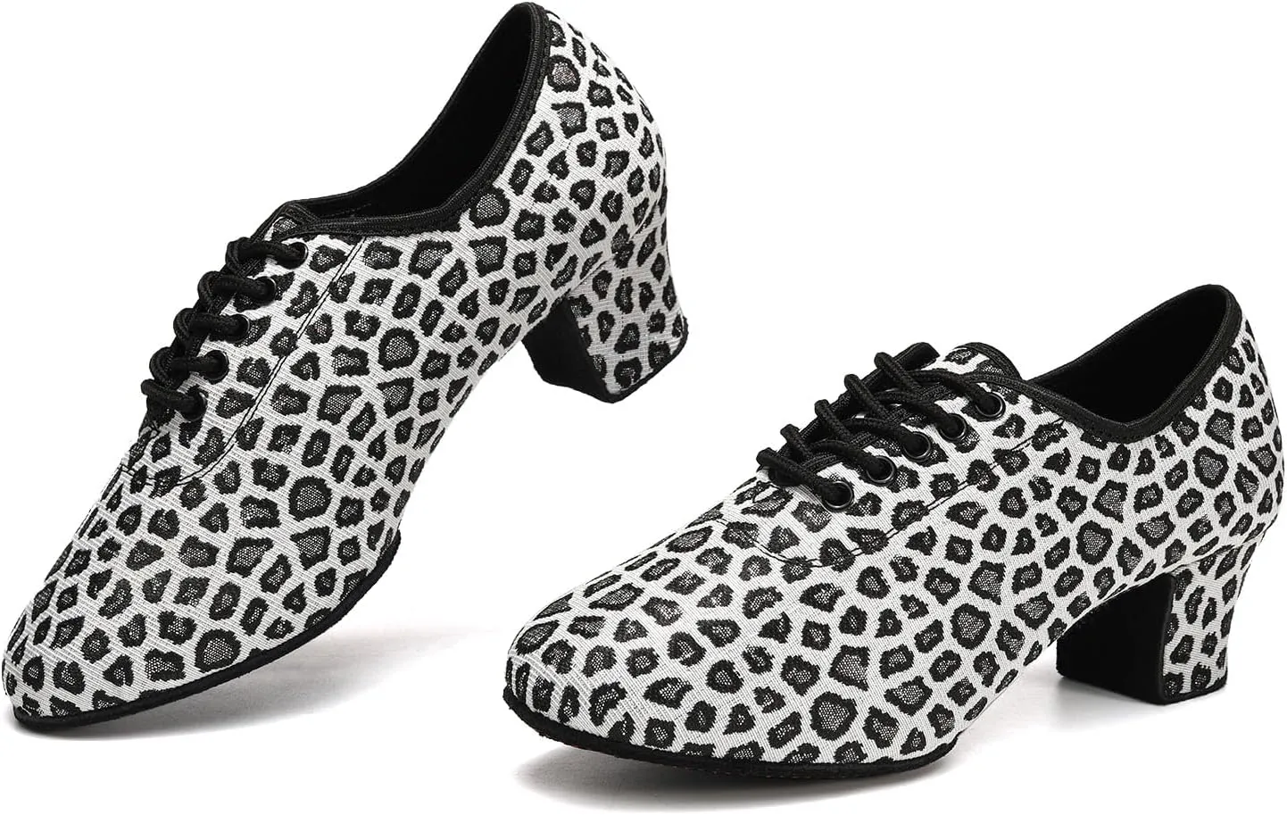 AOQUNFS Ballroom Dance Shoes Lace-up Latin Salsa Practice Teaching Dance Shoes for Women
