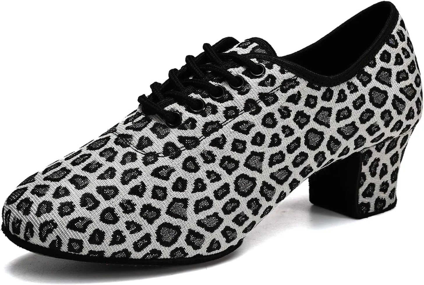 AOQUNFS Ballroom Dance Shoes Lace-up Latin Salsa Practice Teaching Dance Shoes for Women