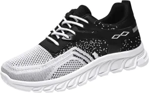 Athletic Fashion Sneakers for Men Comfortable Breathable Stretch Canvas Slip on Sneaker Non Slip Walking Shoes