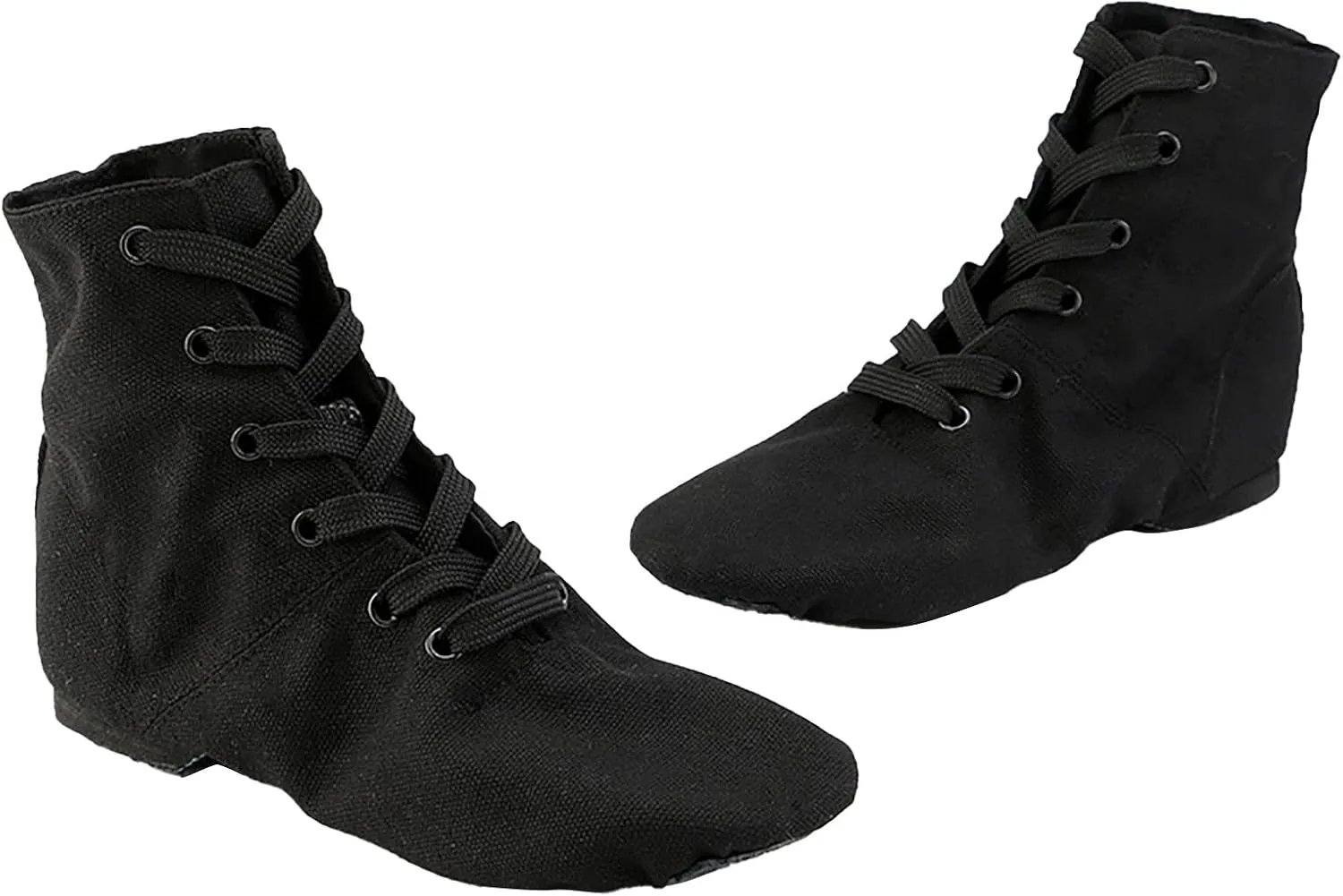 Canvas Lace up Practice Jazz Dance Boots Fashion Split Sole Ballet Dancing Sneakers for Adult Men Women Kid