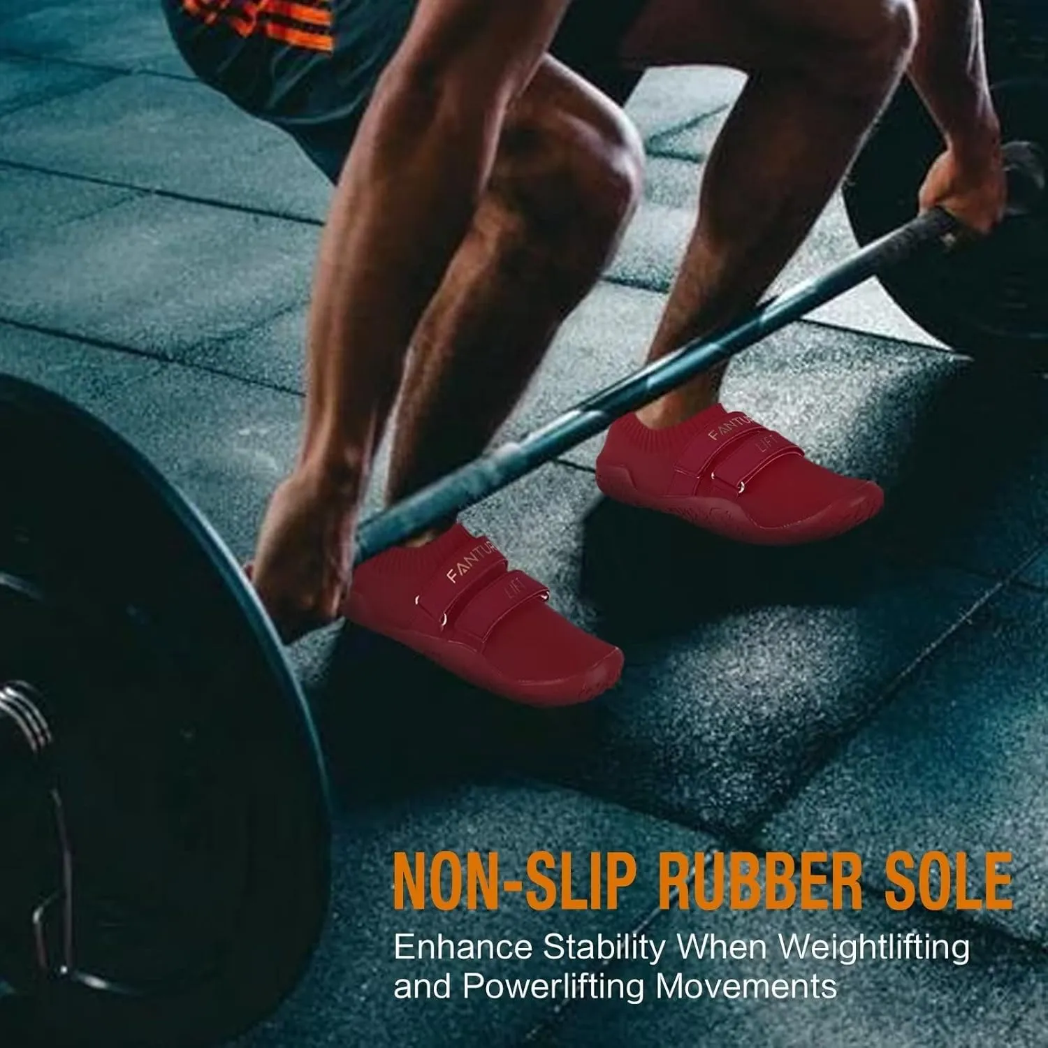 FANTURE Men's Women's Weightlifting Shoes Deadlift Squat Training Footwear Minimalist Barefoot Gym Sneakers