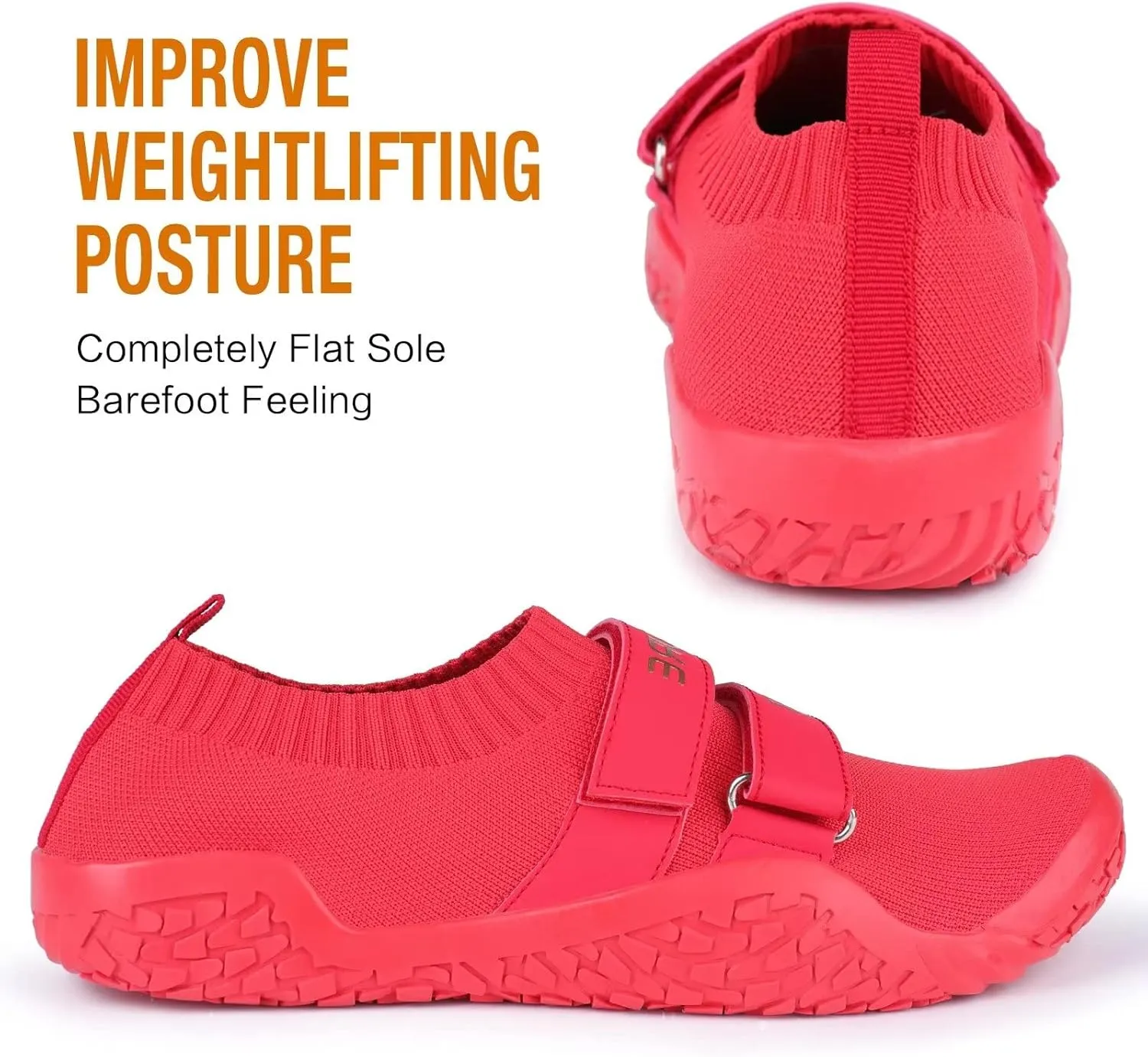 FANTURE Men's Women's Weightlifting Shoes Deadlift Squat Training Footwear Minimalist Barefoot Gym Sneakers
