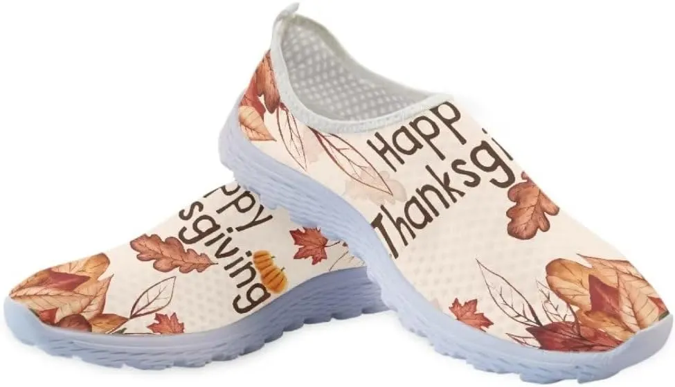 Jeiento Running Shoes for Women Men Athletic Walking Sneakers,Fall Leaf Shoes,Halloween Shoes for Hiking Walking Sports Travel Jogging Shoes