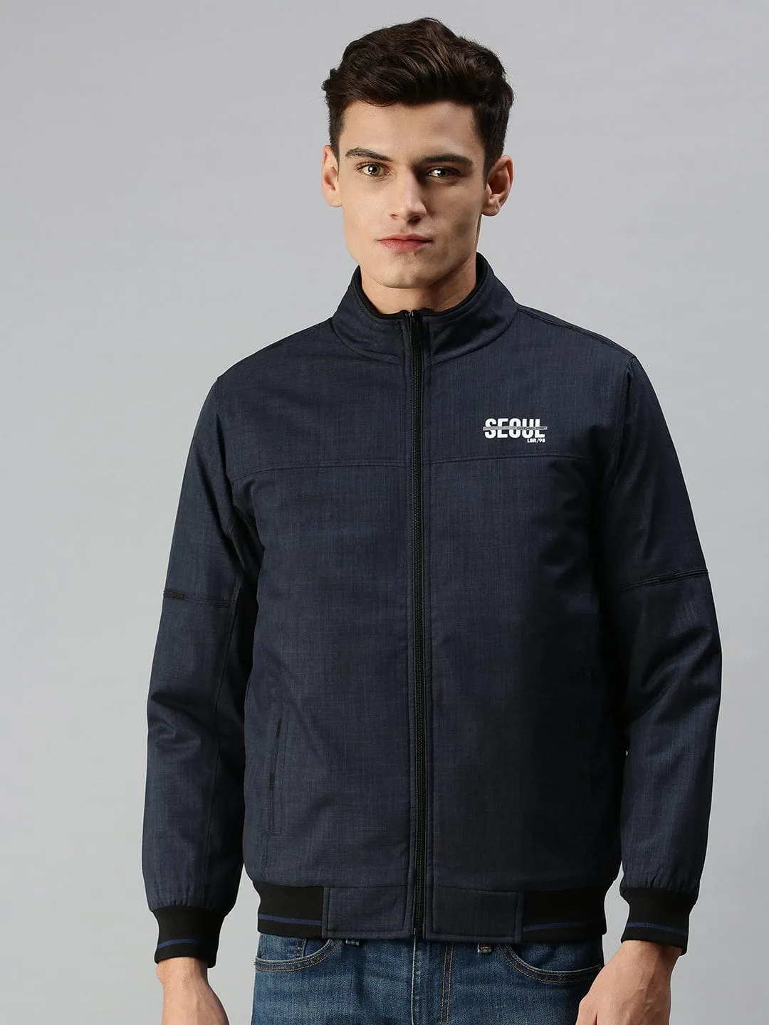 Men Blue Tailored Sporty Jacket