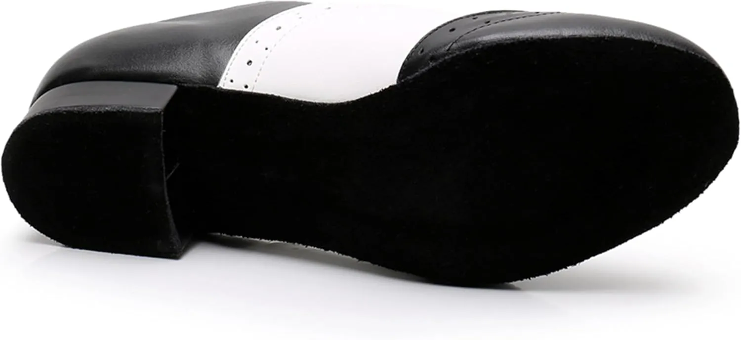 Mens Ballroom Dance Shoes with Heel Lace-up Latin Salsa Swing Shoes X8005