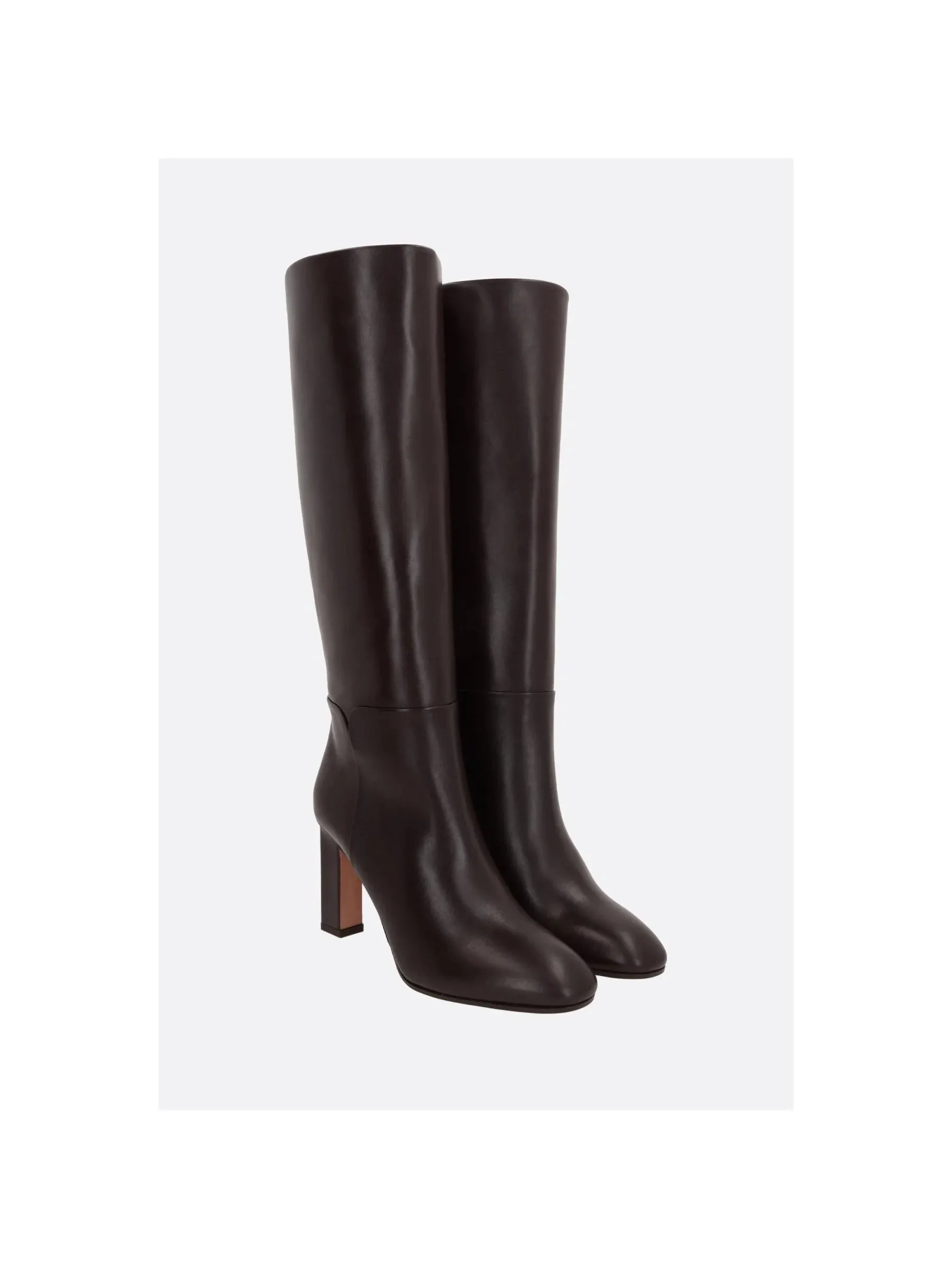 Sellier Glossy Leather Ankle Boots