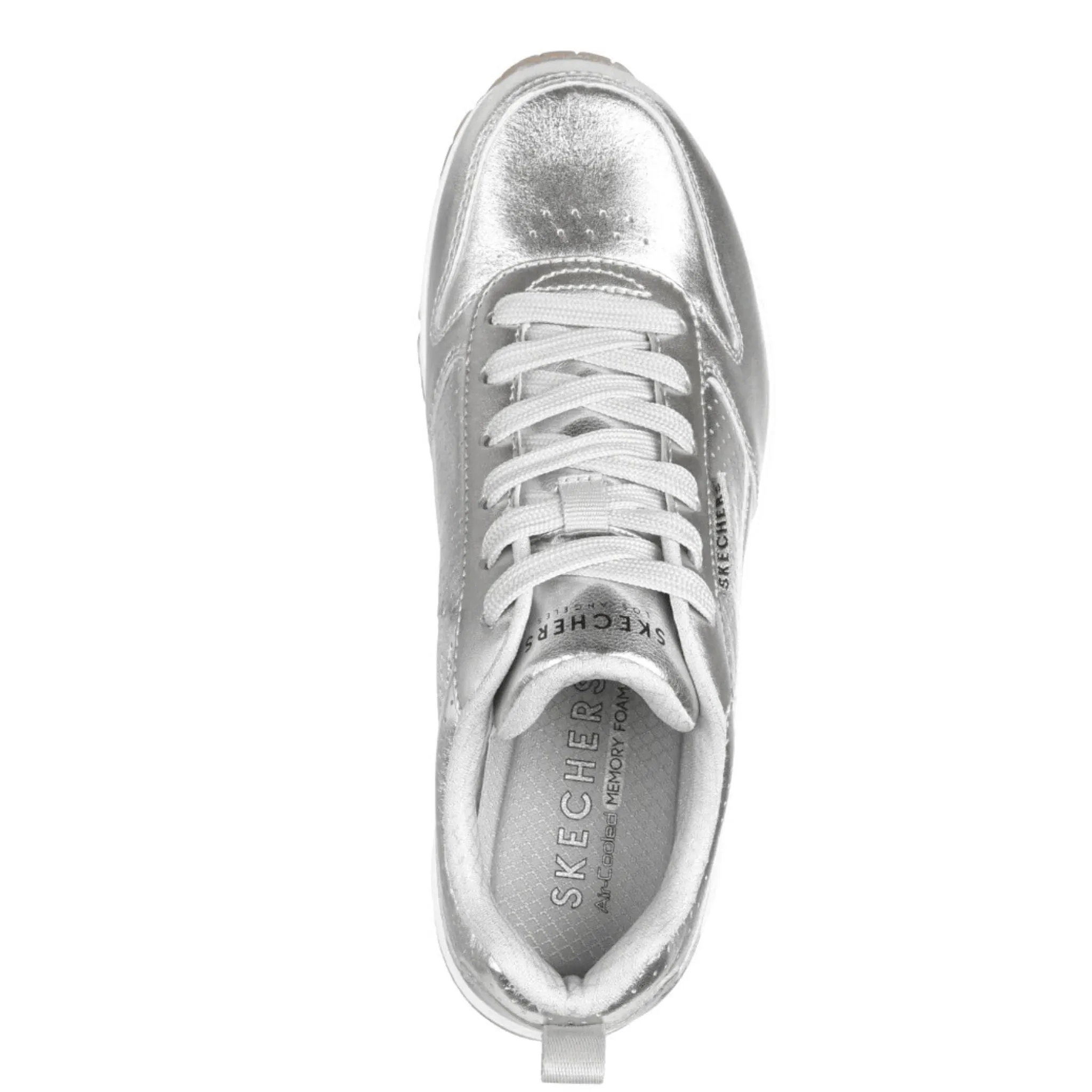 Skechers Women's 177109 Uno Metallixs Silver Casual Shoes