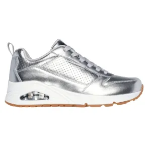 Skechers Women's 177109 Uno Metallixs Silver Casual Shoes